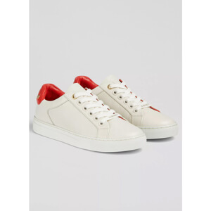 LK Bennett Signature White Red Classic Stud Trainer